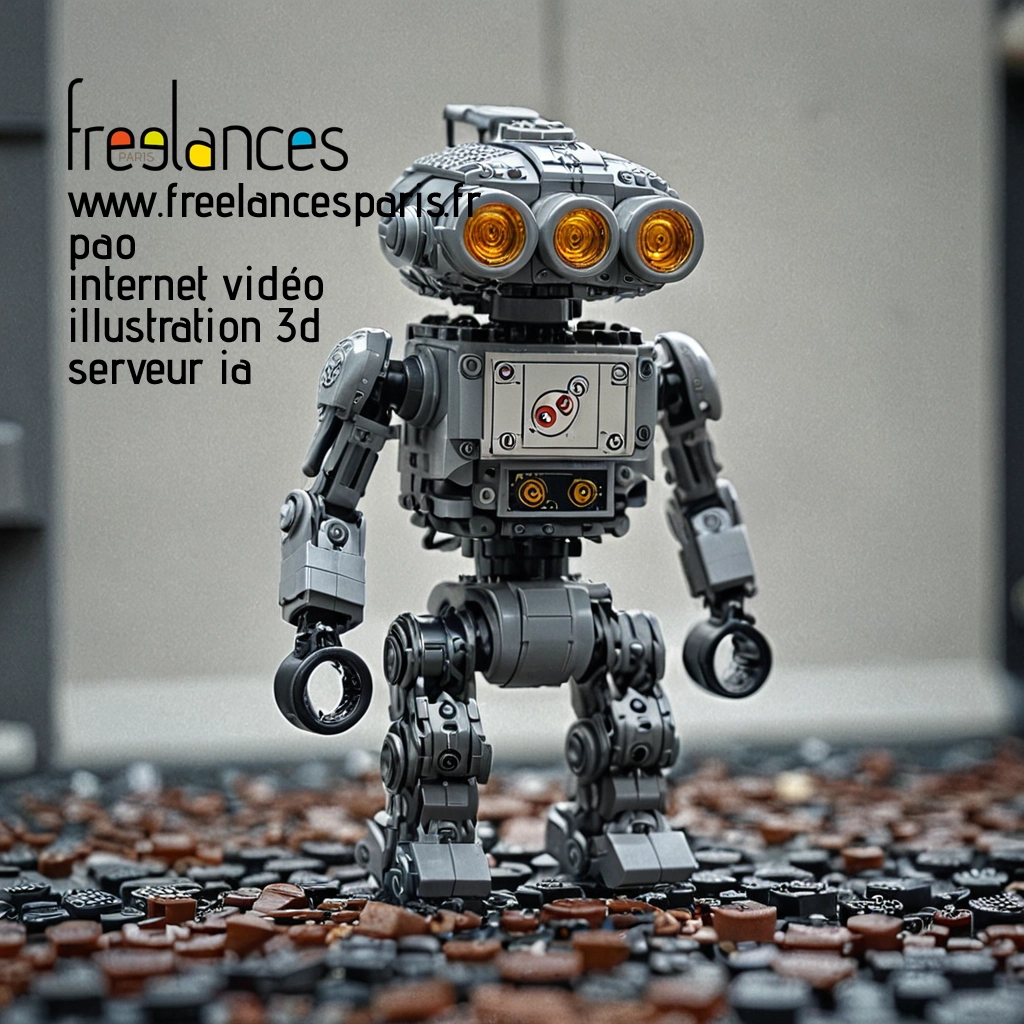 Pao mise en page internet vidéo illustration 3d serveur IA générative AI freelance paris studio de création magazines QLEF5ID0